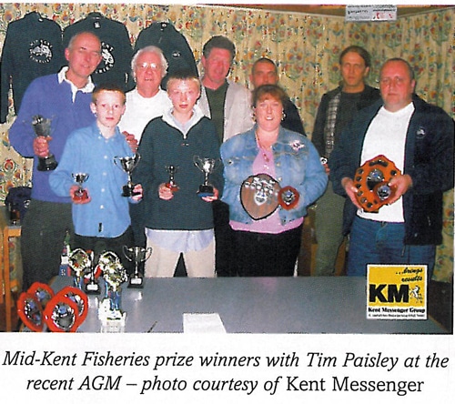Mid Kent Fisheries Prize Winners at AGM
