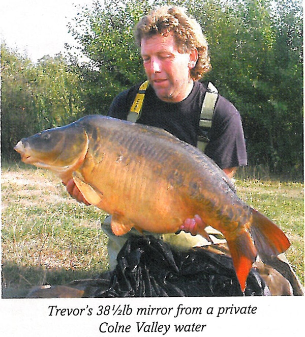 Trevor with a 38lb mirror Colne Valley carp