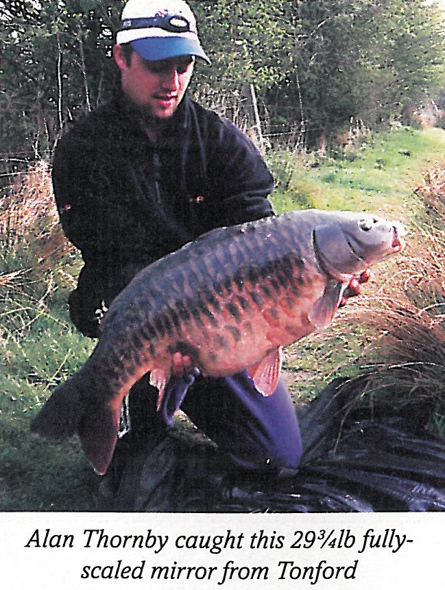 Mid Kent Fisheries catch-29-lb-scaly-mirror-carp-at-Tonford-from-Alan-Thornby